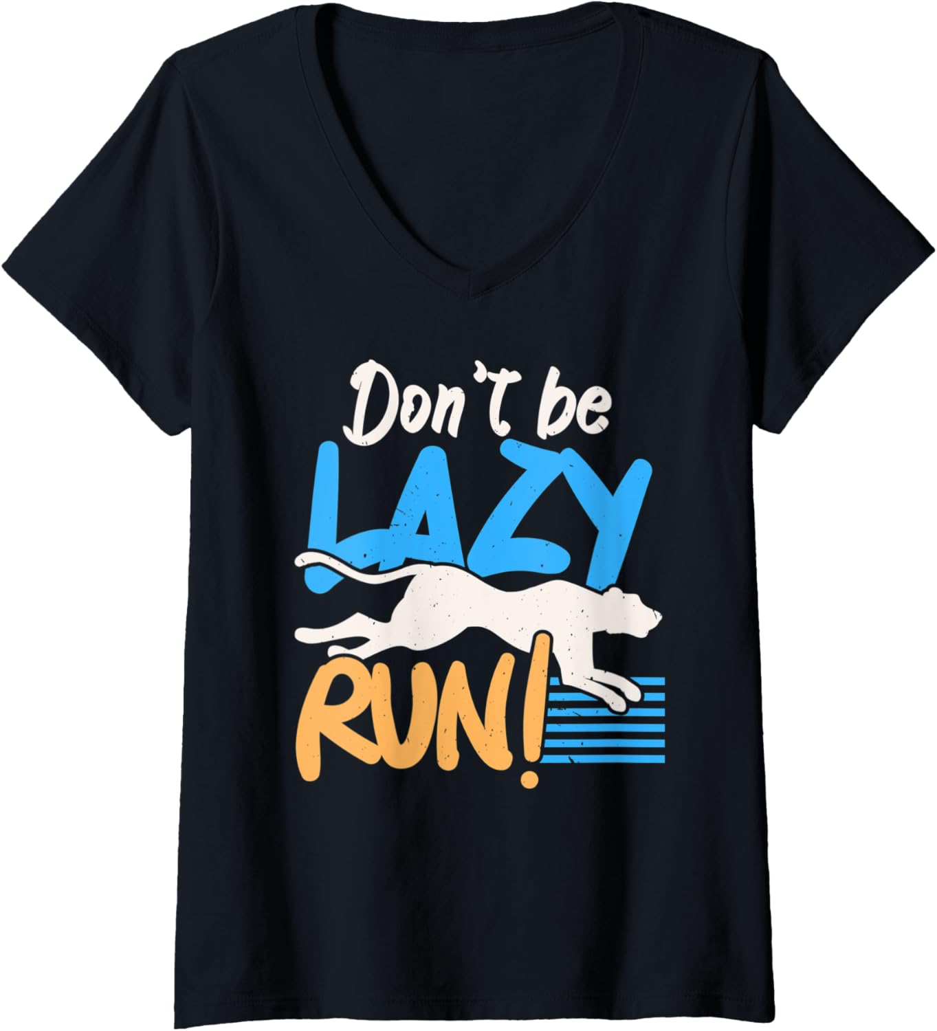 Womens Don t Be Lazy Run Cheetah Wildlife Zookeeper Zookeeping V Neck Apparel Viral TikTok Find US Top Pick