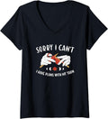 Womens Sorry I Can't I Have Plans with My Yarn Knitting V-Neck Yarn Supply | Trending 2025 | Best Seller Choice