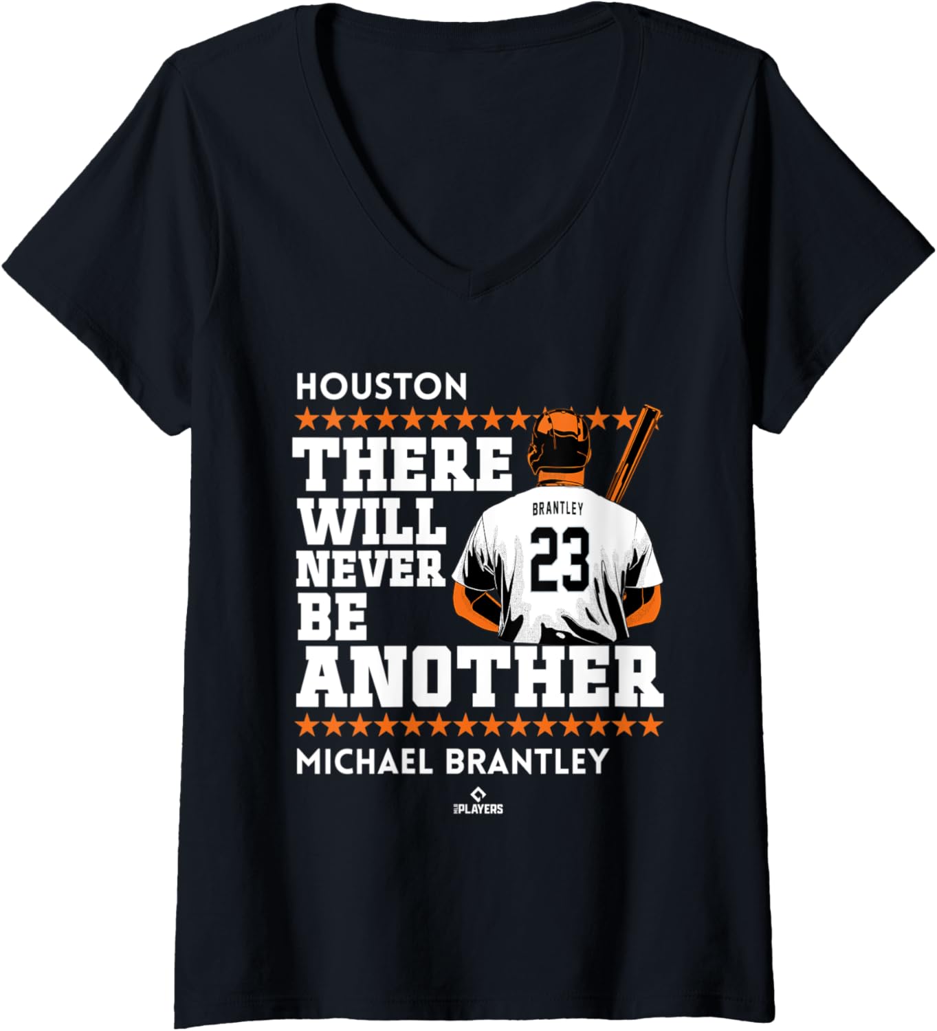 Womens Never Be Another Michael Brantley Houston MLBPA V-Neck Apparel | US Best Seller