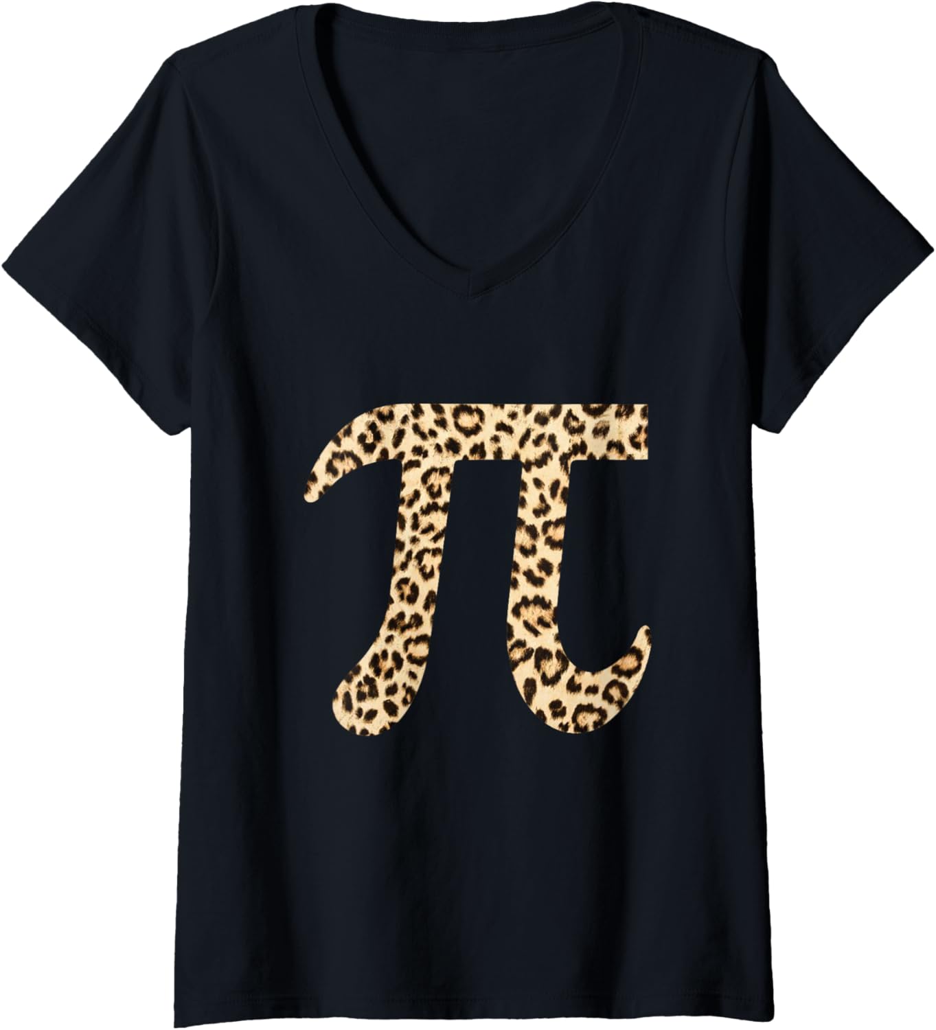 Womens Math Teacher Leopard Print Mathematics Student Happy Pi Day V Neck Apparel Viral TikTok Find Fan Favorite