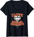 Womens I Love Michael Conforto V-Neck Apparel | Viral Streetwear Style