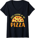 Womens Pizza Making Design For Pizza Expert & Pizza Maker V-Neck Apparel | Best Seller Pick | Perfect Gift Idea