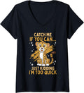 Womens Cheetah Kids Catch Me If You Can Cheetah Lover V Neck Apparel High Search Demand Everyday Wear