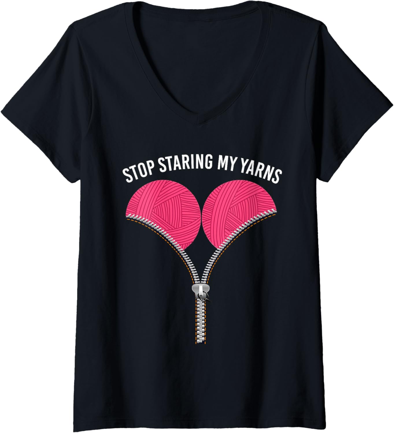 Womens Yarn Vogue Stop staring my yarns funny V-Neck Yarn Supply | Top Rated | Customer Favorite