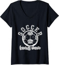 Womens Soccer BONUS MOM Leopard Cheetah Print Retro Trendy Cute V Neck Apparel Streetwear Style Hot Right Now