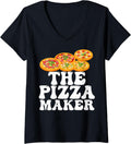 Womens Funny Pizza Making Pizza Chefs The Pizza Maker V-Neck Apparel | Trending 2025 | Perfect Gift Idea