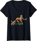 Womens Cheetah Leopard Safari V Neck Apparel Streetwear Style Gift Ready