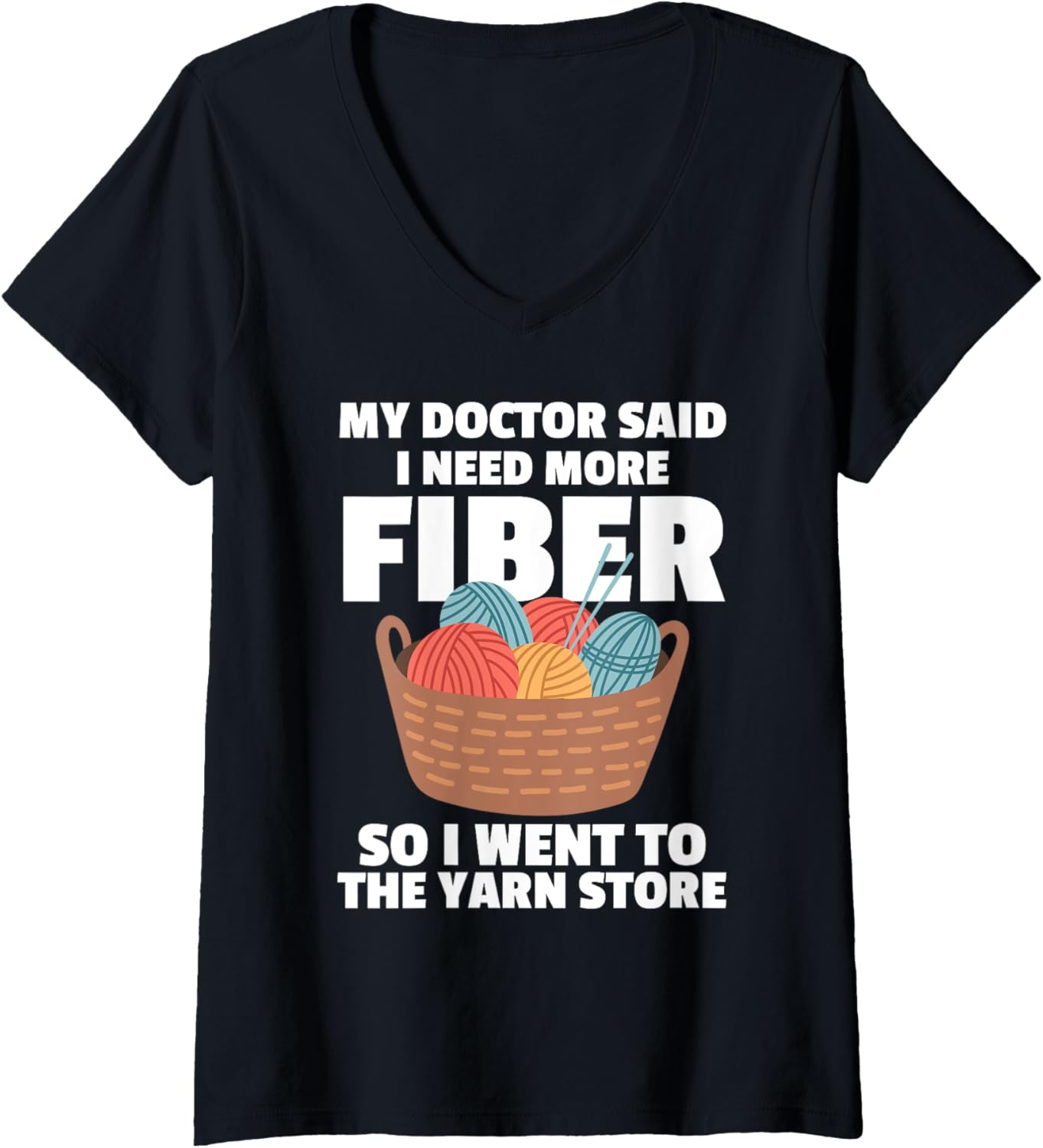 Womens Funny Crocheting For Women Mom Knitting Yarn Crochet Lovers V-Neck Yarn Supply | High Search Volume | Customer...