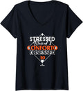 Womens Stressed Blessed and Michael Conforto Obsessed V-Neck Apparel | Perfect Gift Idea
