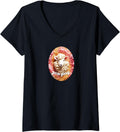 Womens Yarn Floozy funny fiber ewe sheep made from assorted yarns V-Neck Yarn Supply | High Search Volume | Customer ...