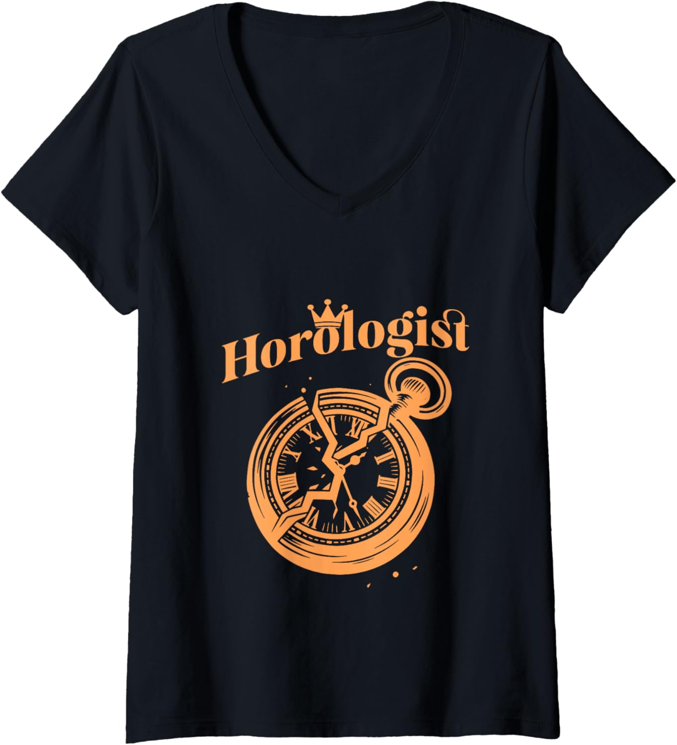 Womens Horology Watchmakers Watch Maker Horologist Clock V-Neck Apparel | US Viral Style | Comfort Daily Wear