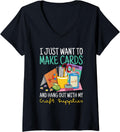 Womens Handmade Card Making Design for a Card Maker V-Neck Apparel | Best Seller Pick | Perfect Gift Idea