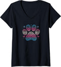 Womens Transgender Leopard Cat Paw Print Cheetah Pattern Trans V Neck Apparel Viral TikTok Find Gift Ready