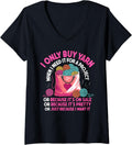 Womens Funny crochet saying yarn crocheting for women V-Neck Yarn Supply | Viral US Pick | Customer Favorite