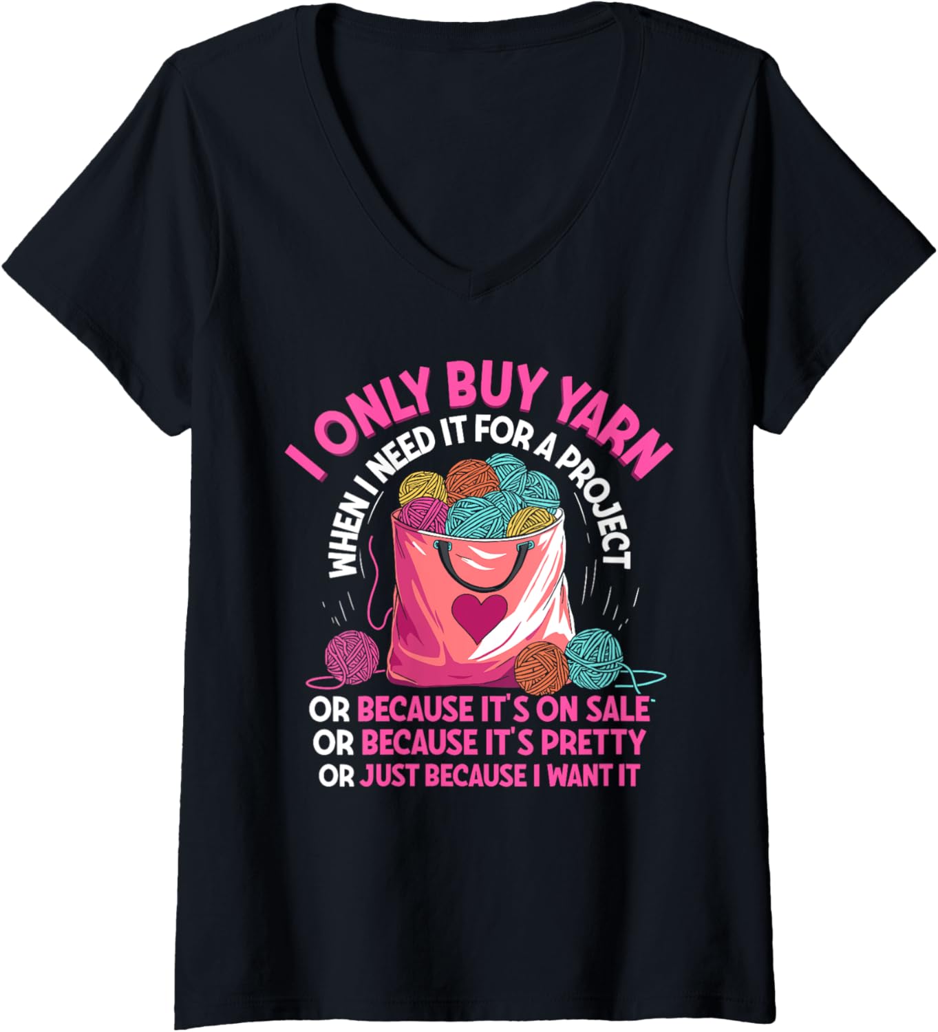 Womens Funny crochet saying yarn crocheting for women V-Neck Yarn Supply | Viral US Pick | Customer Favorite