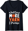 Womens Just one more yarn I promise u2013 Knitting yarns and needles V-Neck Yarn Supply | High Search Volume | Perfec...
