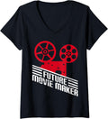Womens Future Directors Future Movie Maker Young Movie Makers V-Neck Apparel | Premium Quality | Aesthetic Fit