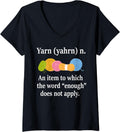 Womens Yarn definition Knitting Funny crochet Yarn Knit V-Neck Yarn Supply | Viral US Pick | Best Seller Choice
