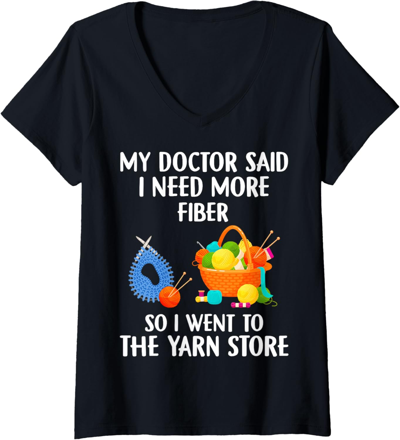 Womens Funny Yarn Collecting Lover Design For Crochet Knitting Yarn V-Neck Yarn Supply | Viral US Pick | High CTR Title