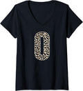 Womens Leopard Print Cheetah Print Animal Print Letter O Cat V Neck Apparel Trending US Hot Right Now