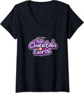 Womens Disney The Cheetah Girls Classic Title Logo V Neck Apparel Streetwear Style US Top Pick