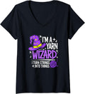Womens Funny Knitting Design for Women Makers V-Neck Apparel | Trending 2025 | Perfect Gift Idea