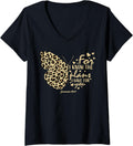 Womens Cute Cheetah Print Butterfly Christian Verse Jeremiah 29 11 V Neck Apparel Viral TikTok Find Hot Right Now