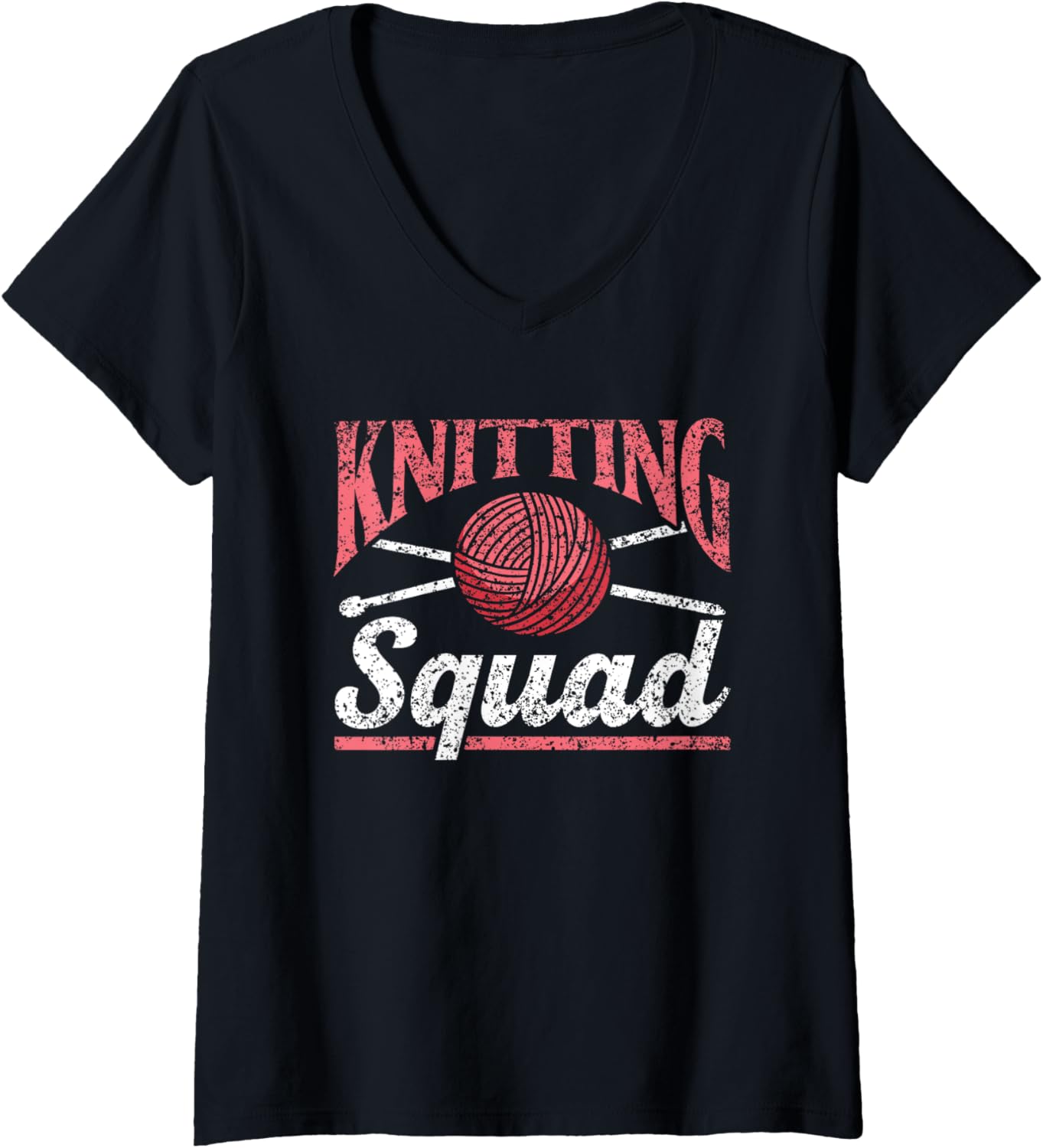 Knitting Squad Hobby Yarn Knit Knitter Knitting V-Neck Yarn Supply | High Search Volume | Customer Favorite