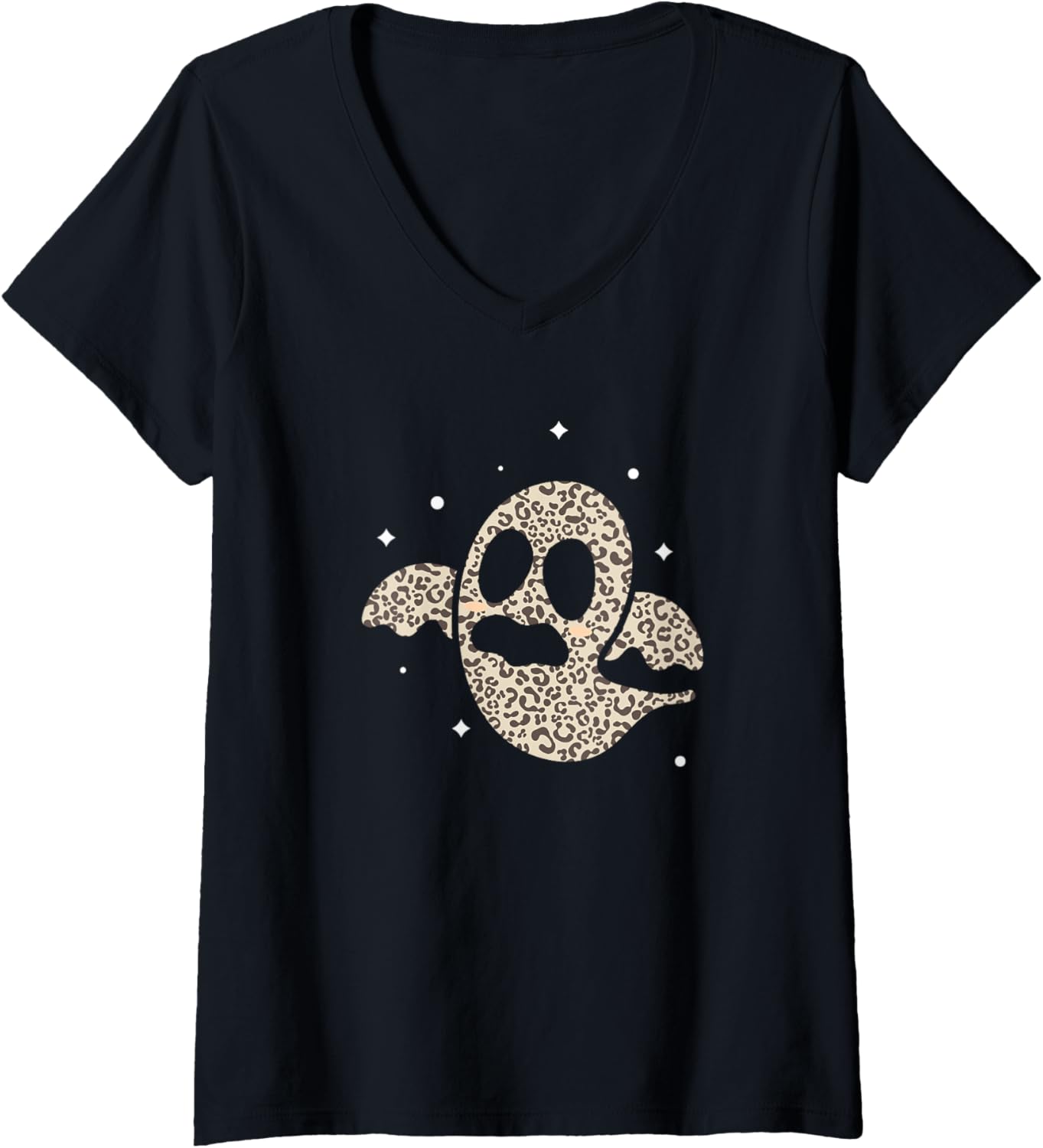 Womens Leopard Print Ghost V Neck Apparel High Search Demand US Top Pick
