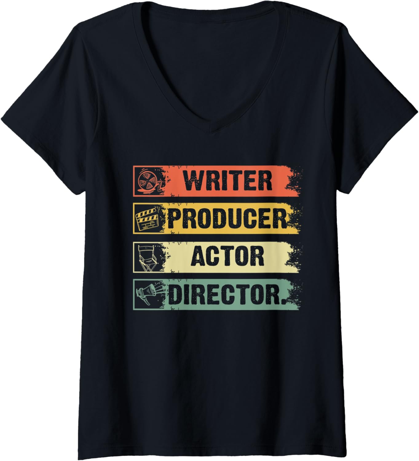 Womens Writer Producer Actor Director Film Maker Lover V-Neck Apparel | US Viral Style | Comfort Daily Wear