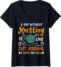 Womens Knitting Knitter Yarn Funny V-Neck Yarn Supply | Top Rated | High CTR Title