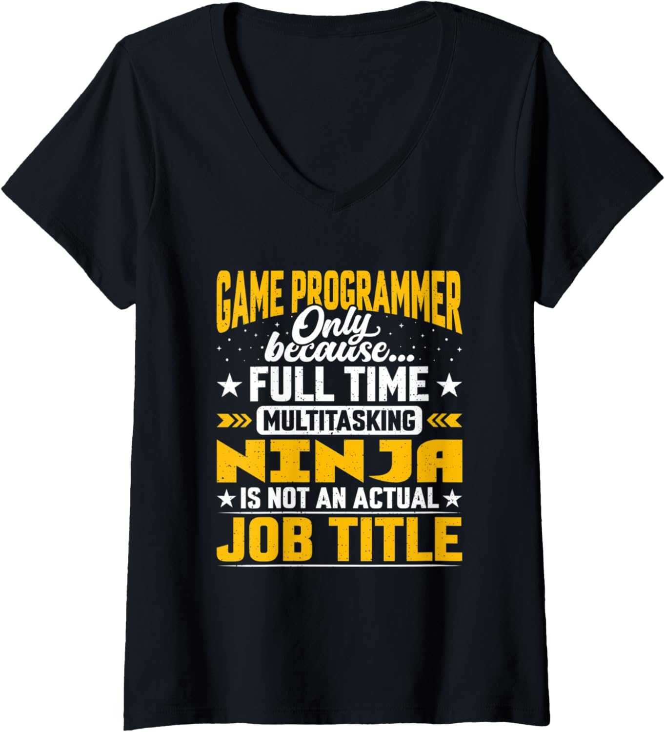Womens Game Programmer Job Title - Funny Video Game Maker Developer V-Neck Apparel | Trending 2025 | Comfort Daily Wear