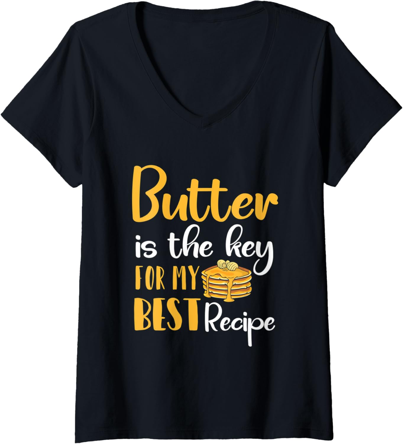 Womens Funny Pancakes Maker V-Neck Apparel | Trending 2025 | Perfect Gift Idea