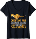 Cheetahs Are Awesome I m Awesome Therefore I m A Cheetah V Neck Apparel Streetwear Style Gift Ready