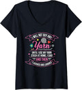 Womens I Will Not Buy Any Yarn Until I Use My Yarn Stash At Home V-Neck Yarn Supply | Top Rated | Perfect for Crafters