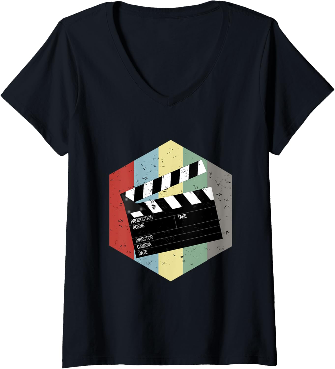 Womens Filmmaker Director Clapboard, Movie Maker Gift V-Neck Apparel | Best Seller Pick | Aesthetic Fit