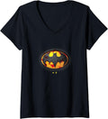 The Flash Blood Covered Michael Keaton Vintage Bat Symbol V-Neck Apparel | Premium Quality
