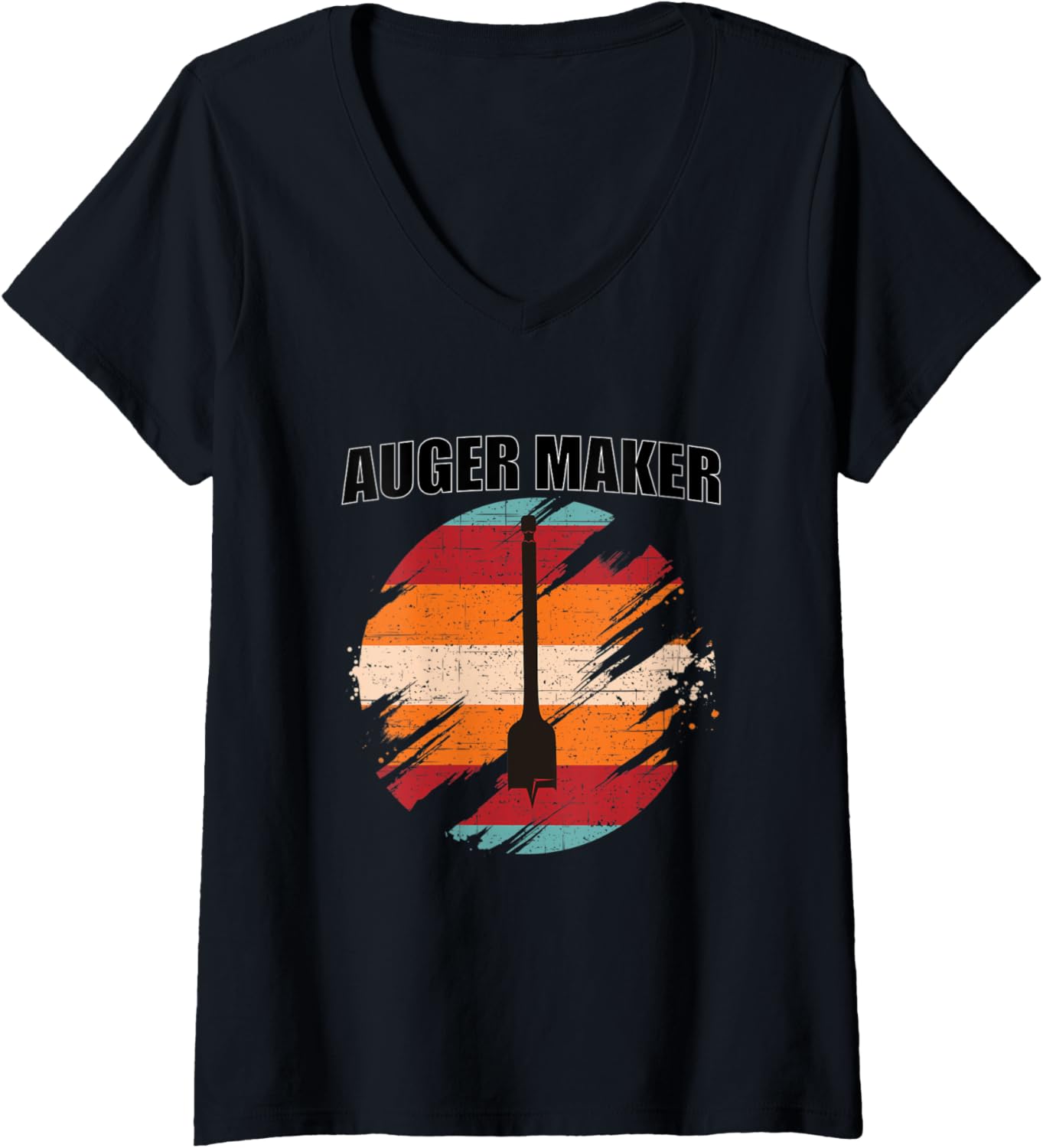 Womens Auger Maker V-Neck Apparel | Premium Quality | Perfect Gift Idea