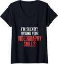 Womens Videographer Judging Videography Filmmaker Gift V-Neck Apparel | Trending 2025 | Must-Have Style