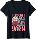 I crochet but my favorite hobby is collecting yarn V-Neck Yarn Supply | High Search Volume | Best Seller Choice