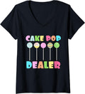 Womens Cake Pops Maker Sweets Funny Baker as Cake Pop Dealer V-Neck Apparel | Best Seller Pick | Aesthetic Fit