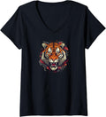 Tiger King King of the Jungle Cheetah Tiger Face V Neck Apparel High Search Demand Hot Right Now