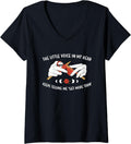 Womens Little Voice Keeps Telling Me Get More Yarn Knitting V-Neck Yarn Supply | High Search Volume | Best Seller Choice