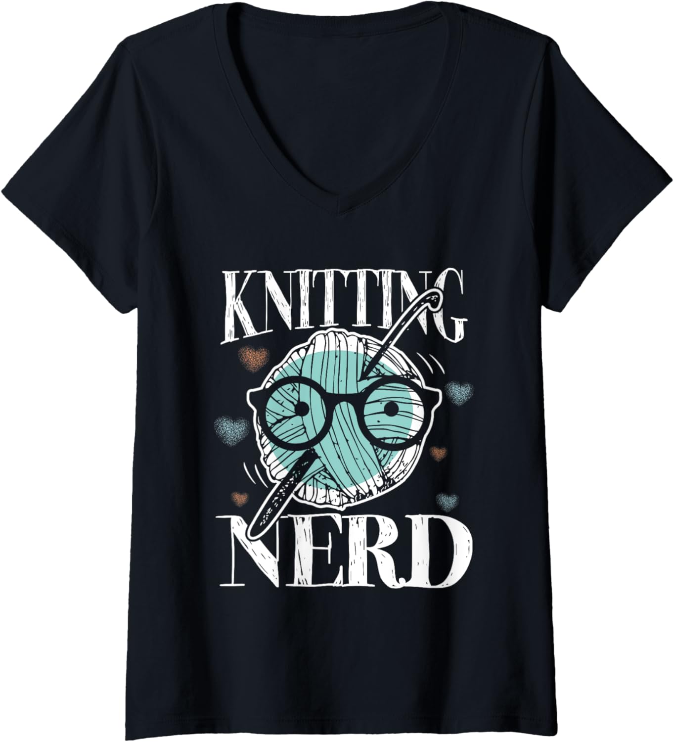 Knitting Nerd Yarn lover V-Neck Yarn Supply | High Search Volume | Perfect for Crafters