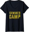 Womens SUMMER CAMP Staff Leopard Print Host Counselor Teacher 2022 V Neck Apparel Viral TikTok Find Hot Right Now