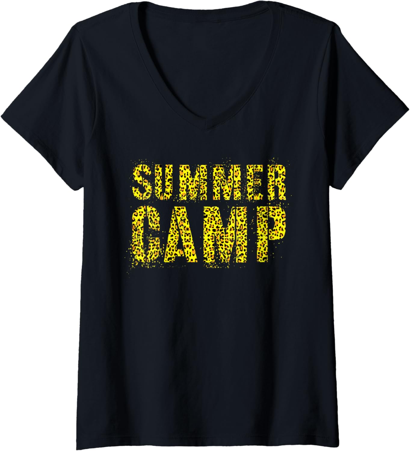 Womens SUMMER CAMP Staff Leopard Print Host Counselor Teacher 2022 V Neck Apparel Viral TikTok Find Hot Right Now