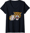 Womens Jaguar Leopard Cheetah Panther Baseball Mascot V Neck Apparel High Search Demand Fan Favorite