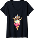 Gelato Maker Frozen Dessert Lover Ice Cream V-Neck Apparel | High Search Volume | Comfort Daily Wear