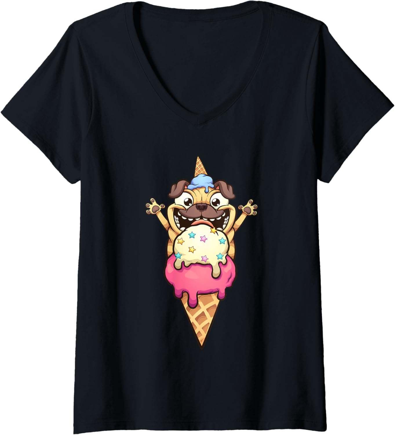 Gelato Maker Frozen Dessert Lover Ice Cream V-Neck Apparel | High Search Volume | Comfort Daily Wear