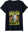 Womens Its A Cheetah Thing V Neck Apparel Streetwear Style Gift Ready